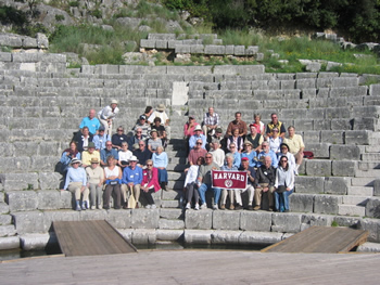 Brustein and company at an ancient theatre is in Butrint, near Saranda, in Albania