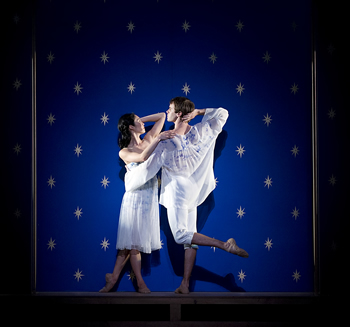 Maile Okamura and Noah Vinson in Mark Morris's staging of Prokofiev's "Romeo and Juliet," 2008. Photo: Gene Shiavone