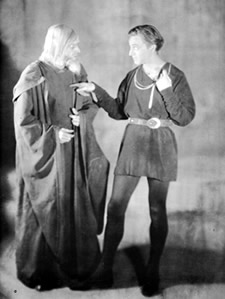 John Barrymore as Hamlet, John S. O'Brien as Polonius, 1922.