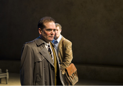 Jefferson Mays as Simon Craig and Jeremy Davidson as James Warnock in J.T. Rogers's "Blood and Gifts," directed by Bartlett Sher, Mitzi Newhouse Theater, Lincoln Center, 2011. Photo credit: T. Charles Erickson.