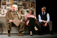 Richard Griffiths (Hector), Frances de la Tour (Mrs. Lintott), Stephen Campbell Moore (Irwin) in "The History Boys." Photo: Joan Marcus