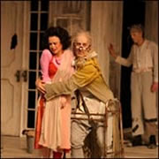 Natalie More, Steven Epp and Nathan Keepers in "The Miser" at ART