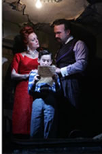 Virginia Louise Smith (Mother), Jesse Shane Bronstein (Boy) and Ted Koch (Father) in "The Pillowman." Photo: Joan Marcus