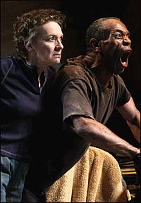 Phyllis Frelich and Andre De Shields in Mark Medoff's "Prymate"