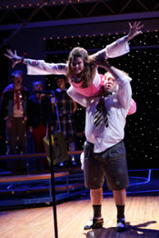 Celia Kennan-Bolger (Olive) and Dan Fogler (William) in "The 25th Annual Putnam County Spelling Bee." Photo credit: Joan Marcus