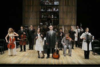 The cast of "Sweeney Todd," directed by John Doyle, Eugene O'Neill Theatre. Photo: Paul Kolrik